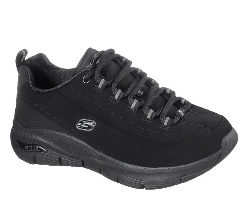 Skechers Arch Fit - Metro Skyline - Womens Sneakers Black [AU-LV4553]